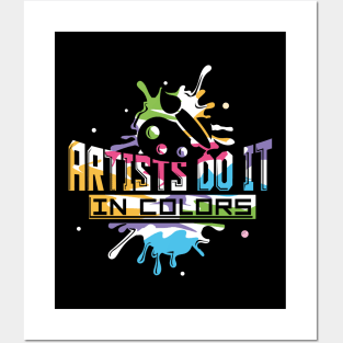 Funny Artist Do It In Color Abstract Art Pun Posters and Art